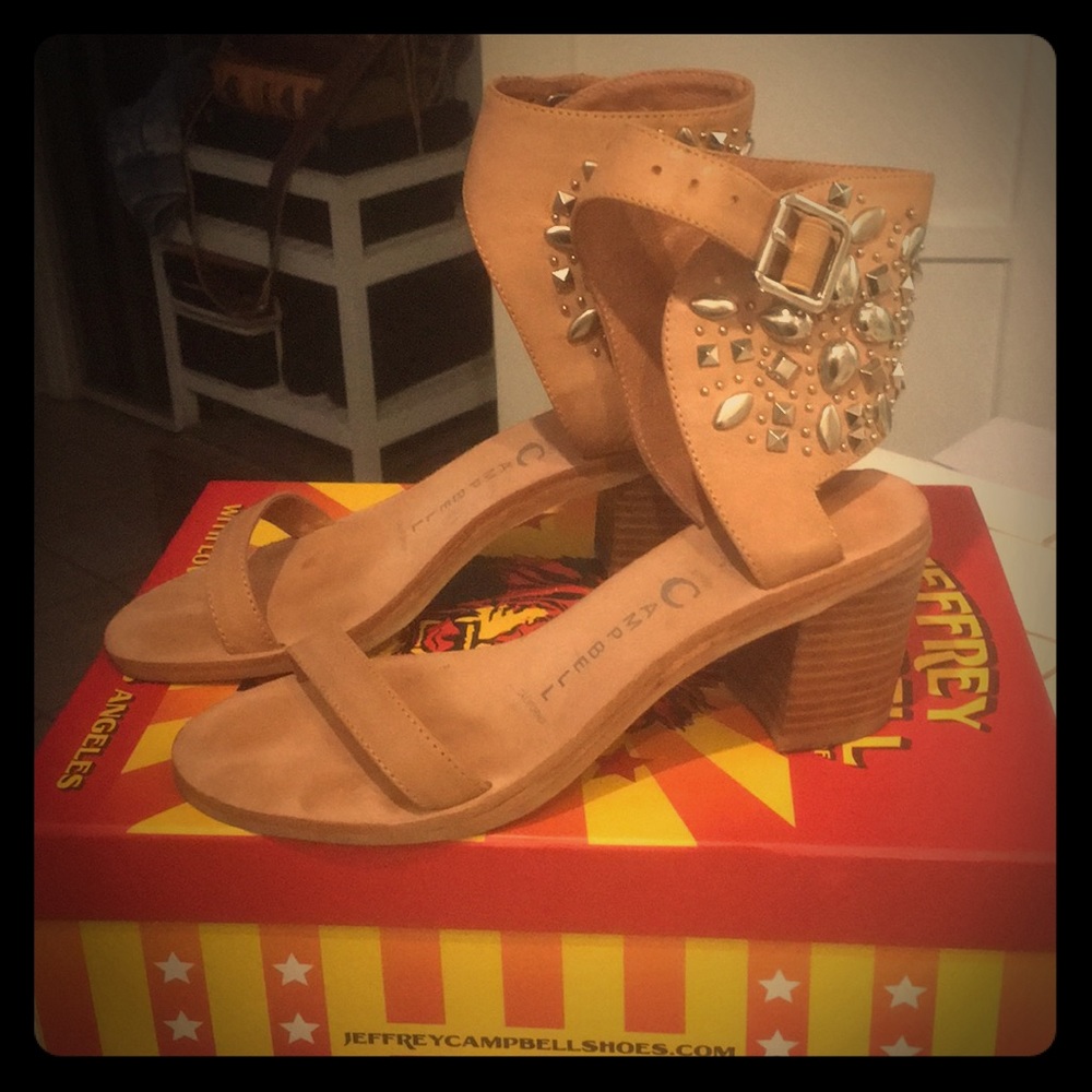 Jeffrey Campbell $195 Des Moines studded sandals!